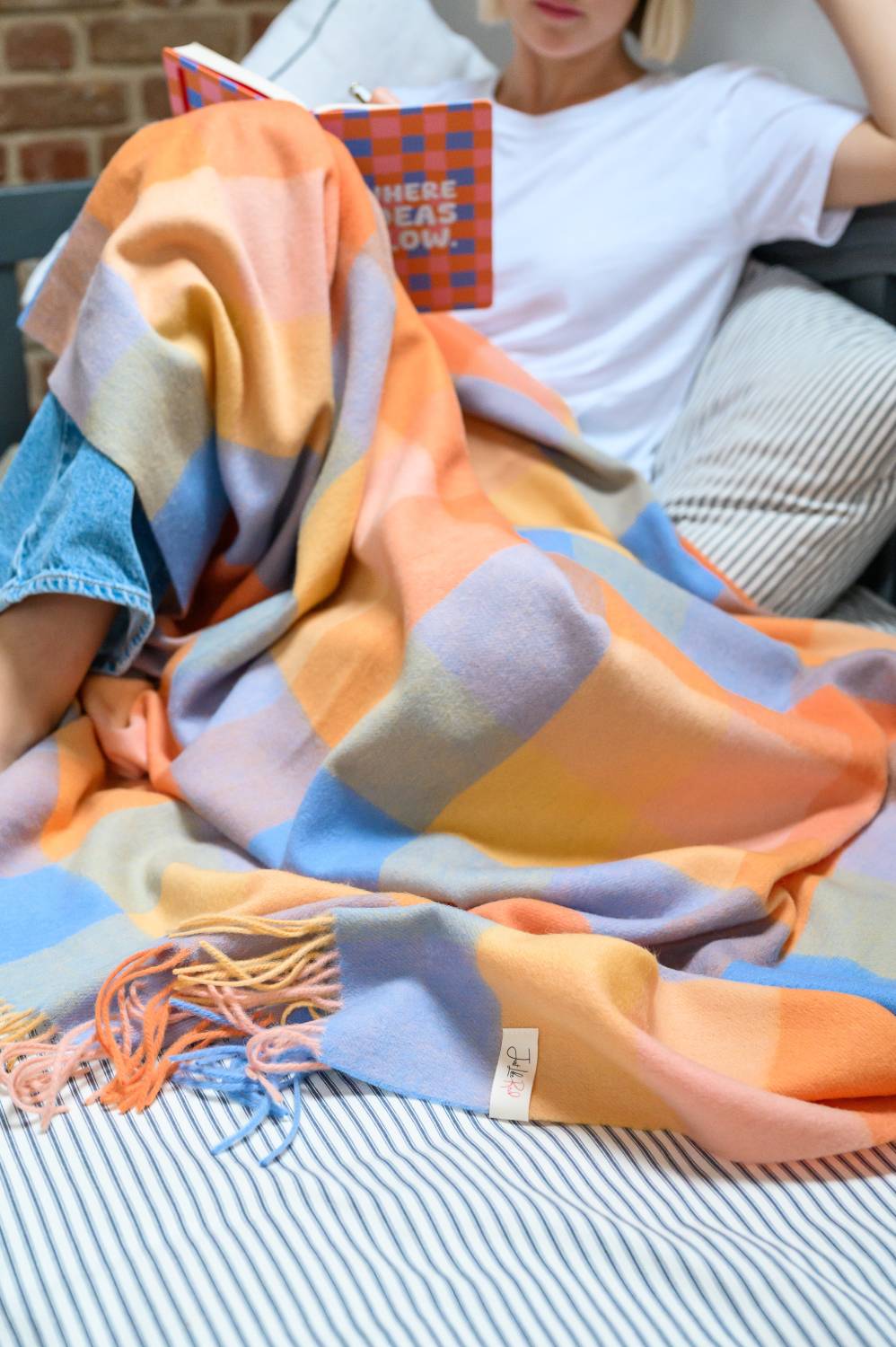 Check Lambswool Blanket For Her