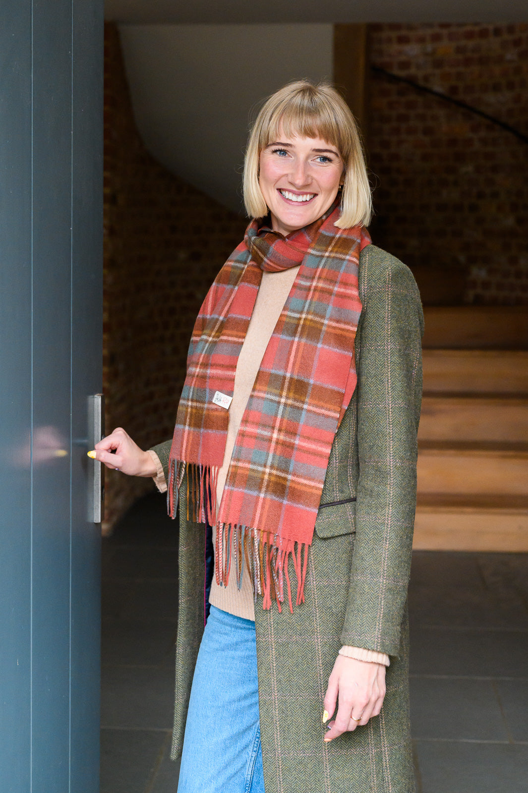 Antique Royal Stewart Tartan Cashmere Scarf