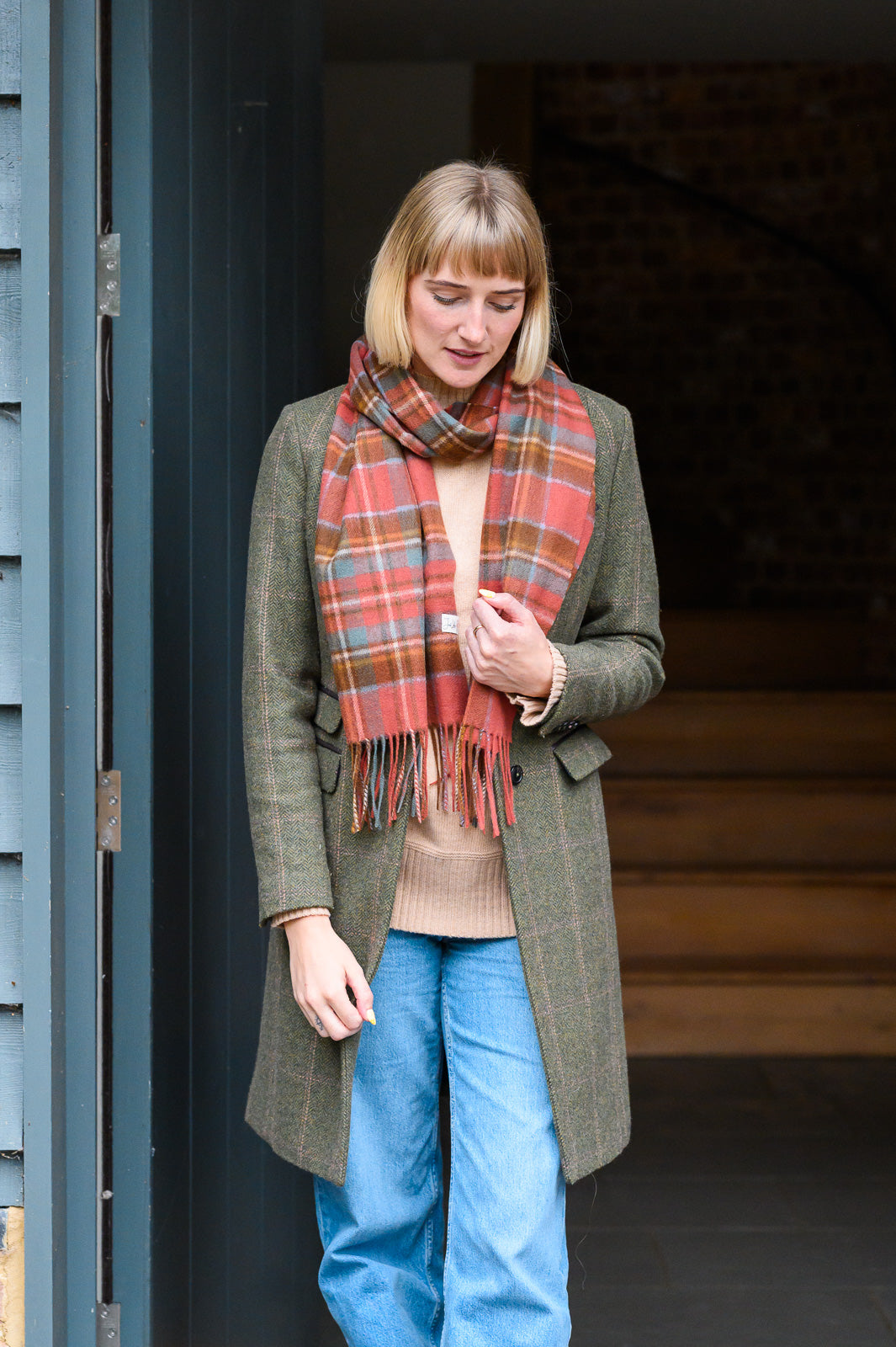 Antique Royal Stewart Tartan Cashmere Scarf