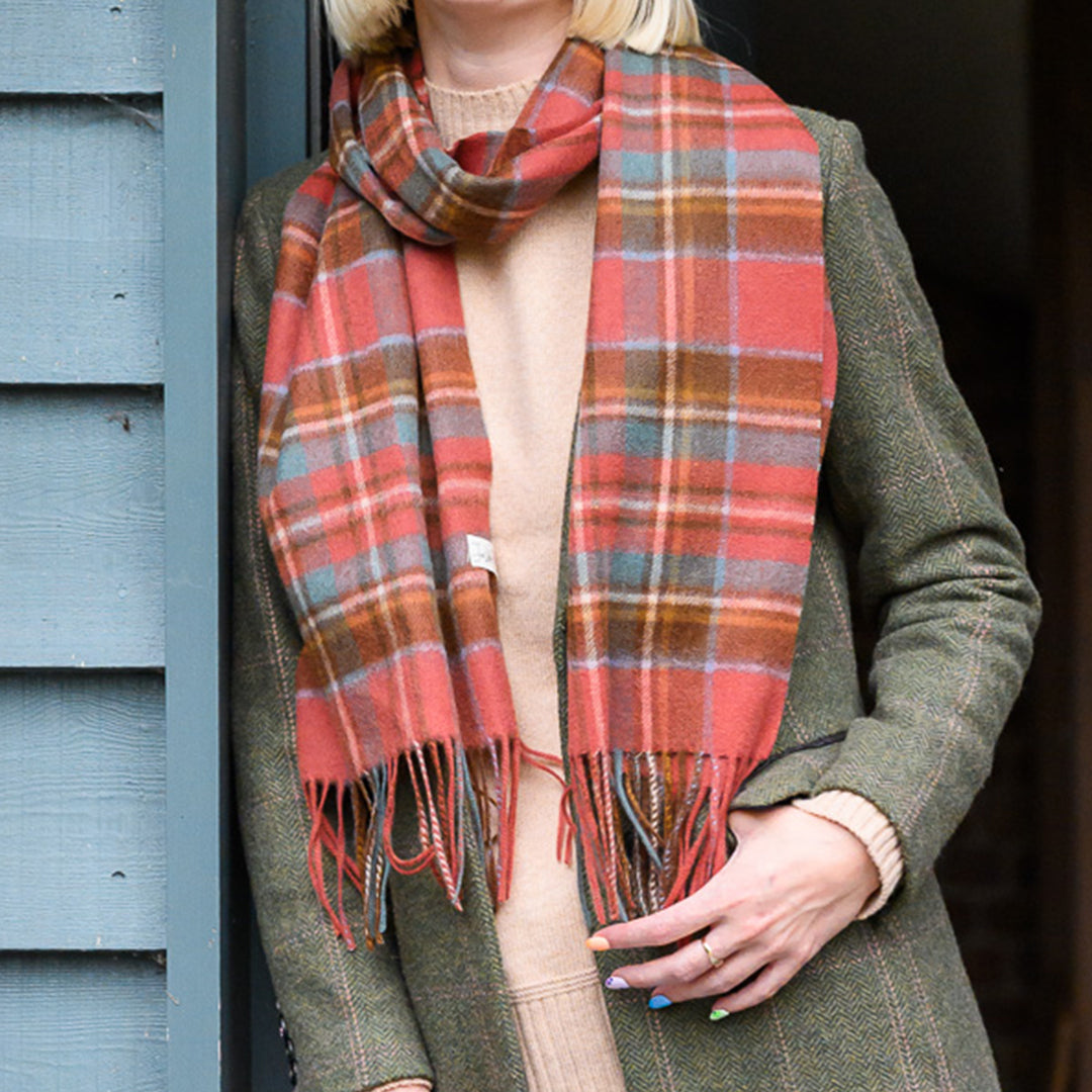Antique Royal Stewart Tartan Cashmere Scarf